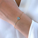Evil Eye | Diamond Bracelet | 0.01 Cts. | 14K Gold Gilda by Gradiva Inc.