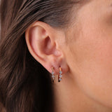 Minnies Hoops | Triple Diamond Earrings | 0.13 Cts. | 14K Gold Gilda by Gradiva Inc.