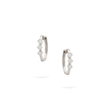 Minnies Hoops | Triple Diamond Earrings | 0.13 Cts. | 14K Gold Gilda by Gradiva Inc.