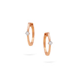 Gilda Minnies Hoops | Single Diamond Earrings | 0.04 Cts. | 14K Gold
