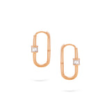 Gilda Baguette Hoops | Medium Diamond Earrings | 0.48 Cts. | 14K Gold