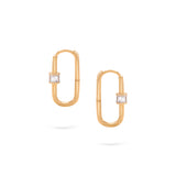 Baguette Hoops | Medium Diamond Earrings | 0.48 Cts. | 14K Gold Gilda by Gradiva Inc.