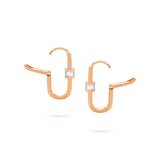 Baguette Hoops | Medium Diamond Earrings | 0.48 Cts. | 14K Gold Gilda by Gradiva Inc.