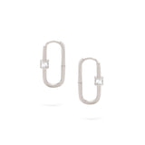 Baguette Hoops | Medium Diamond Earrings | 0.48 Cts. | 14K Gold Gilda by Gradiva Inc.