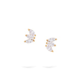 Marquise Studs | Diamond Earrings | 14K Gold Gilda by Gradiva Inc.