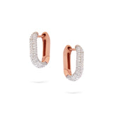Gilda Pavé Hoops | Medium Diamond Earrings | 0.69 Cts. | 14K Gold