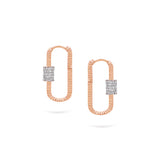 Gilda Twist Musica Hoops | Medium Diamond Earrings | 0.42 Cts. | 14K Gold