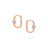 Gilda Twist Musica Hoops | Small Diamond Earrings | 0.25 Cts. | 14K Gold