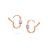 Twist Musica Hoops | Small Diamond Earrings | 0.25 Cts. | 14K Gold Gilda by Gradiva Inc.