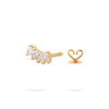 Pear Studs | Diamond Earrings | 14K Gold Gilda by Gradiva Inc.