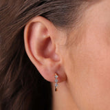 Minnies Hoops | Triple Diamond Earrings | 0.13 Cts. | 14K Gold Gilda by Gradiva Inc.