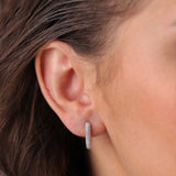 Pavé Hoops | Medium Diamond Earrings | 0.69 Cts. | 14K Gold Gilda by Gradiva Inc.