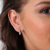 Pavé Hoops | Medium Diamond Earrings | 0.69 Cts. | 14K Gold Gilda by Gradiva Inc.
