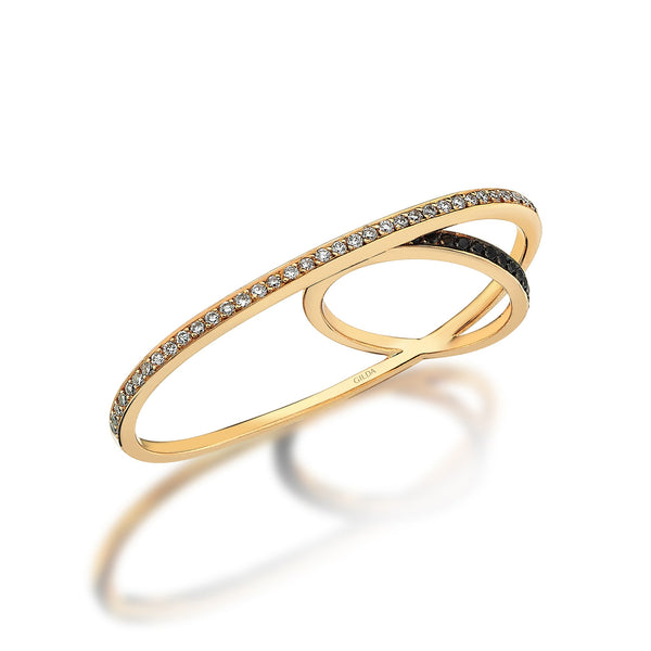 Gilda Ellipses | Diamond Ring | 18K Gold Gilda by Gradiva Inc.