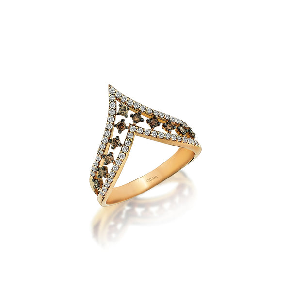 Gilda Wishbone | Diamond Ring | 14K Gold Gilda by Gradiva Inc.