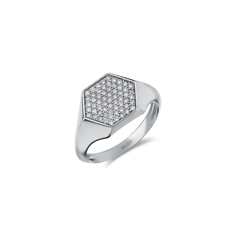 Gilda Signet | Diamond Ring | 14K Gold Gilda by Gradiva Inc.