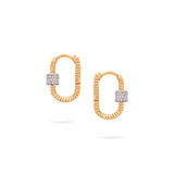 Twist Musica Hoops | Small Diamond Earrings | 0.25 Cts. | 14K Gold Gilda by Gradiva Inc.
