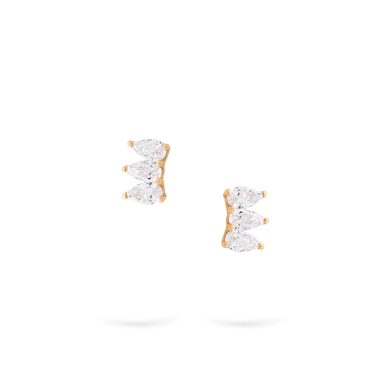 Pear Studs | Diamond Earrings | 14K Gold Gilda by Gradiva Inc.