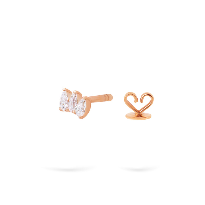 Pear Studs | Diamond Earrings | 14K Gold Gilda by Gradiva Inc.