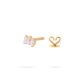 Pear Studs | Diamond Earrings | 14K Gold Gilda by Gradiva Inc.