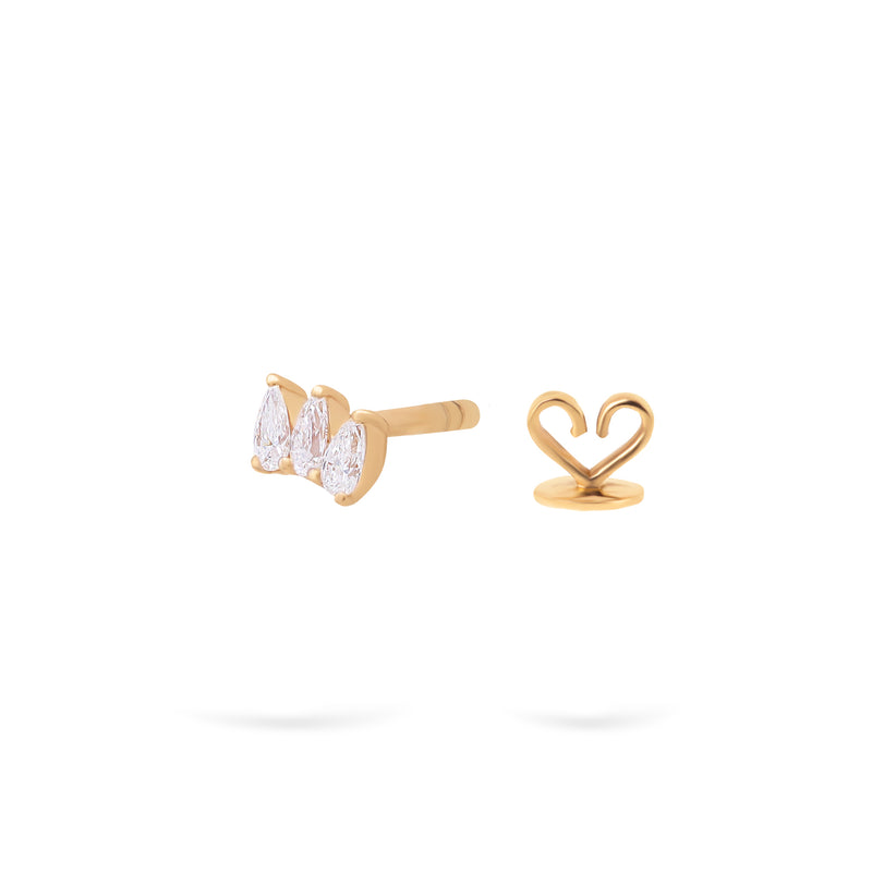 Pear Studs | Diamond Earrings | 14K Gold Gilda by Gradiva Inc.