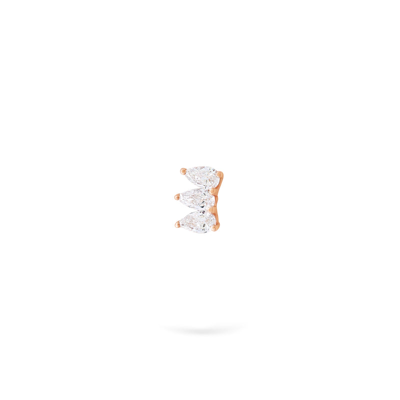 Gilda Pear Studs | Diamond Earrings | 14K Gold