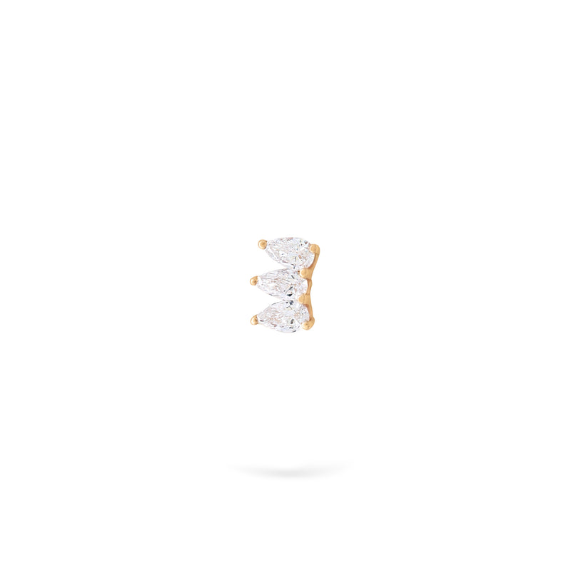 Pear Studs | Diamond Earrings | 14K Gold Gilda by Gradiva Inc.