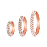 Goldens Pavé Hoops | Medium Diamond Earrings | 0.62 Cts. | 14K Gold Gilda by Gradiva Inc.