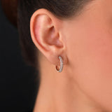 Goldens Pavé Hoops | Medium Diamond Earrings | 0.62 Cts. | 14K Gold Gilda by Gradiva Inc.
