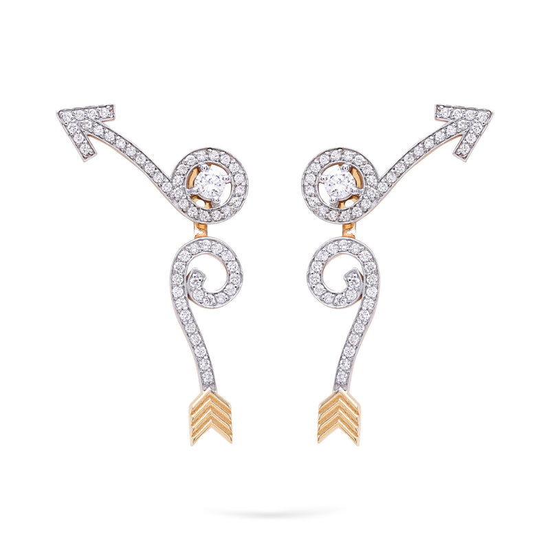 Gilda Malin | Diamond Earrings | 0.16 Cts. | 14K Gold Gilda by Gradiva Inc.