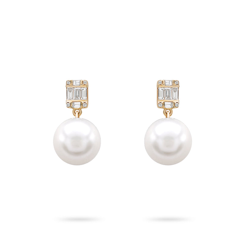 Gilda Pearls | Diamond Earrings | 0.47 Cts. | 14K Gold Gilda by Gradiva Inc.
