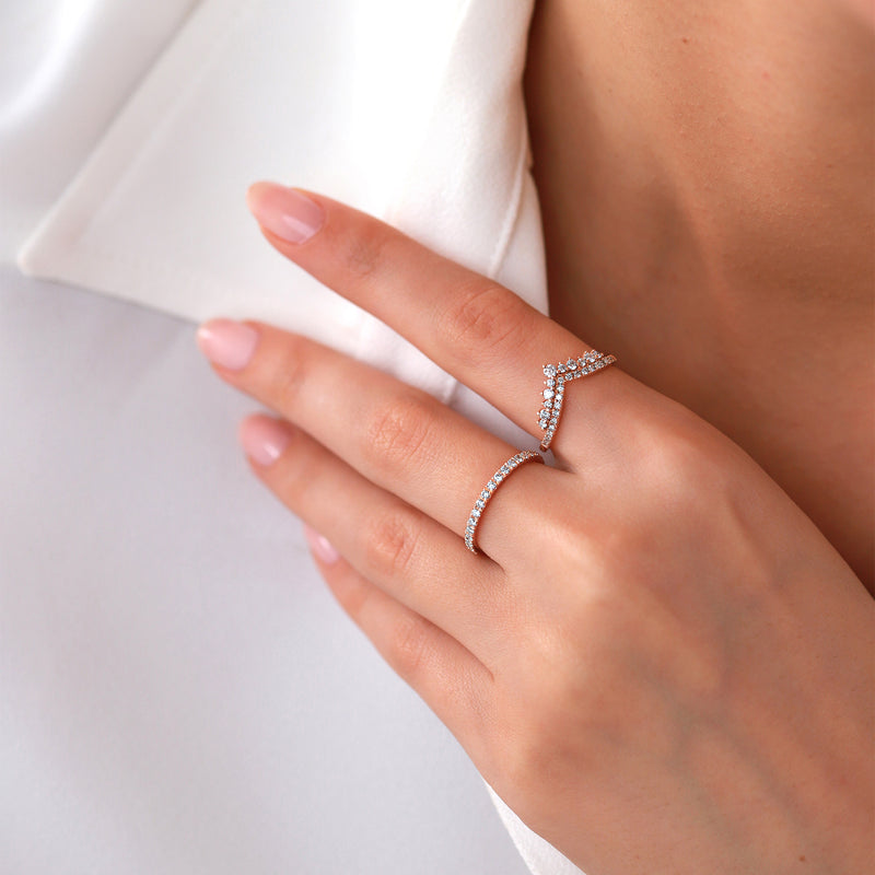 Wishbone | Diamond Ring | 0.38 Cts. | 14K Gold Gilda by Gradiva Inc.
